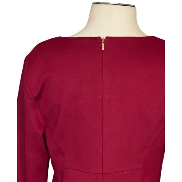 Trina Turk wine red bell sleeve knit dress size M/L NWT - Picture 6 of 12